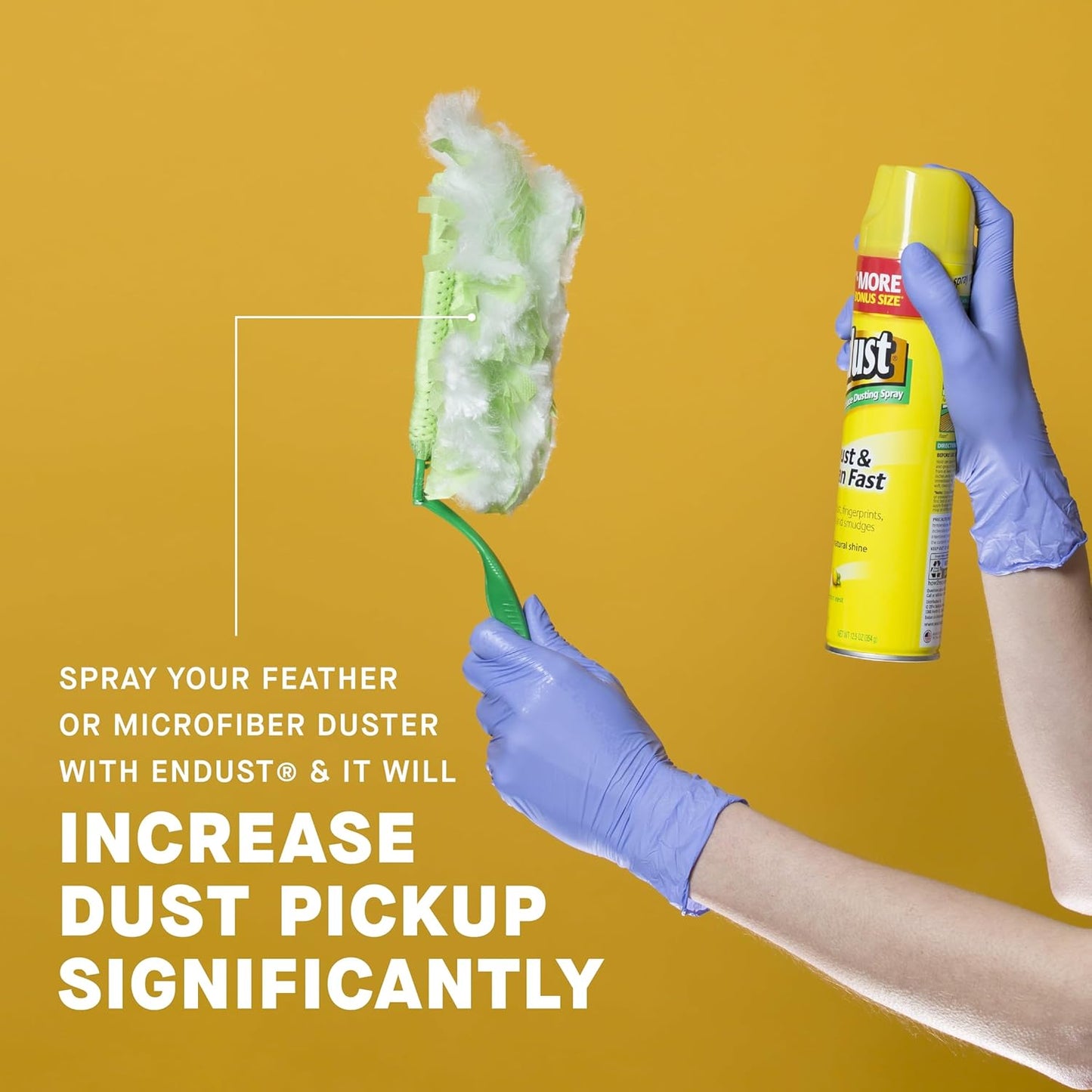 Endust Lemon Zest Multi-Surface Dusting and Cleaning Spray, Lemon Zest, 6-Pack