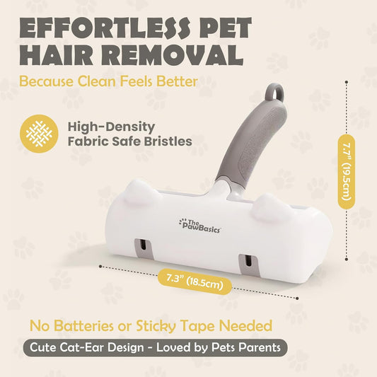 Pet Hair Remover Roller - Reusable Lint Roller for Dog and Cat Hair, Easy to Clean Electrostatic Pet Hair Removal Tool with Ergonomic Grip for Bedding, Couch, Carpet and Car Interiors