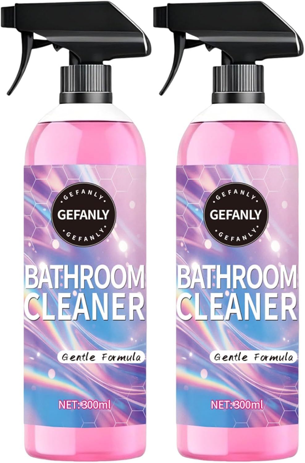 Gefanly Bathroom Cleaner, 10 Fl Oz Powerful Pink Bathroom Cleaner Spray, Bathrooms Descaler Foam Cleaners for Sink Tub Floor Tile (1pcs)