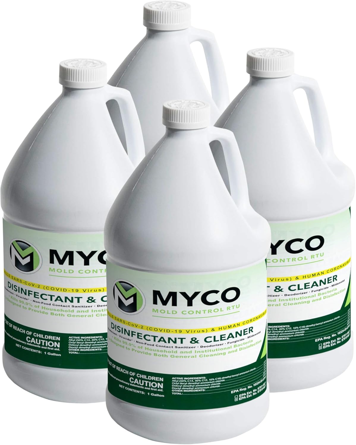 Myco Mold Control RTU – Ready-to-Use EPA-Registered Hospital Grade Disinfectant & Cleaner, Quat Formula for Mold Remediation & Bacteria Control, Commercial & Residential Use, 1 Gallon