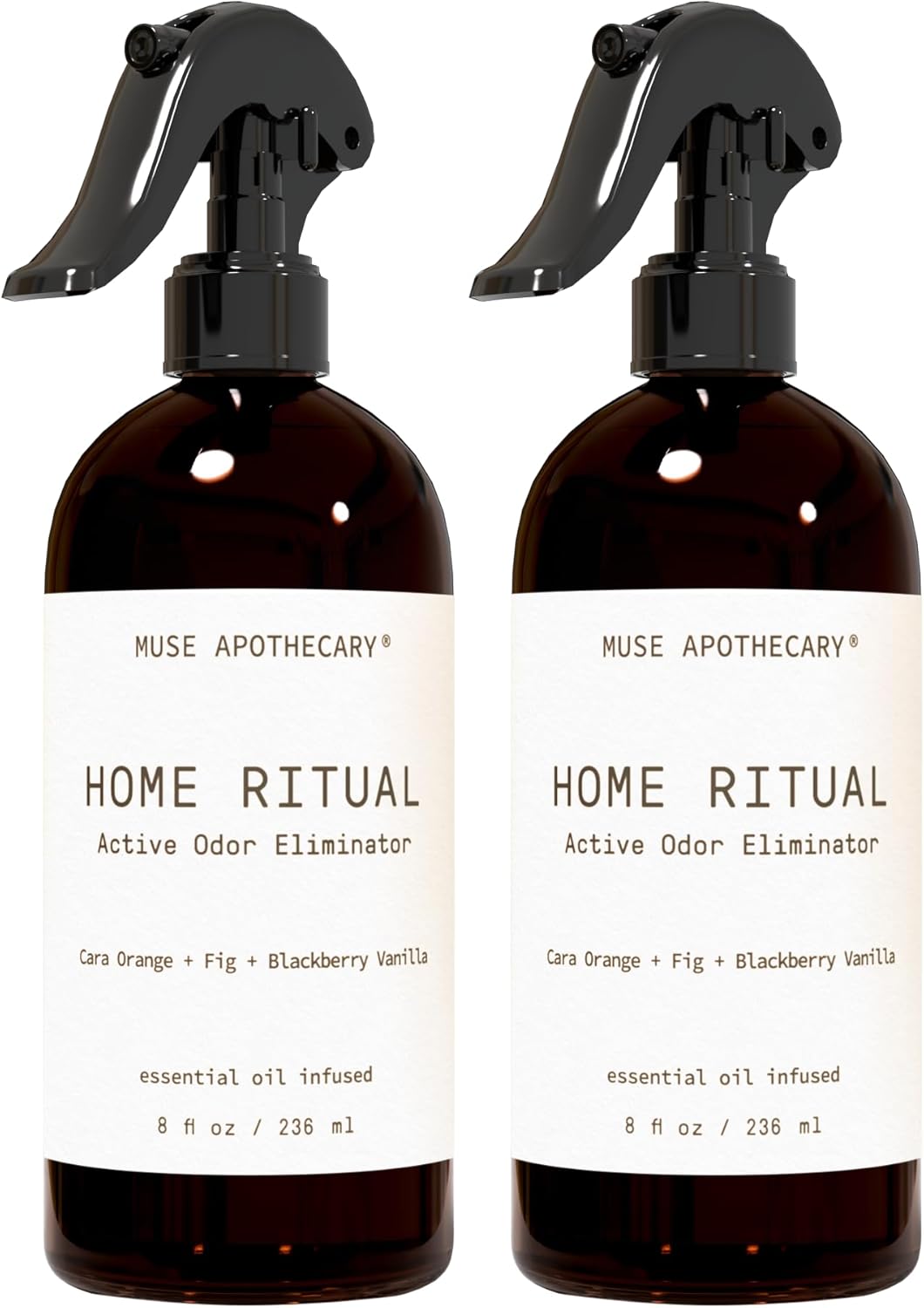 Muse Apothecary Home Ritual Active Odor Eliminator Spray - Furniture Deodorizer Spray & Bathroom Odor Eliminator for Home - Essential Oil Air Freshener - 4oz, Fresh Linen