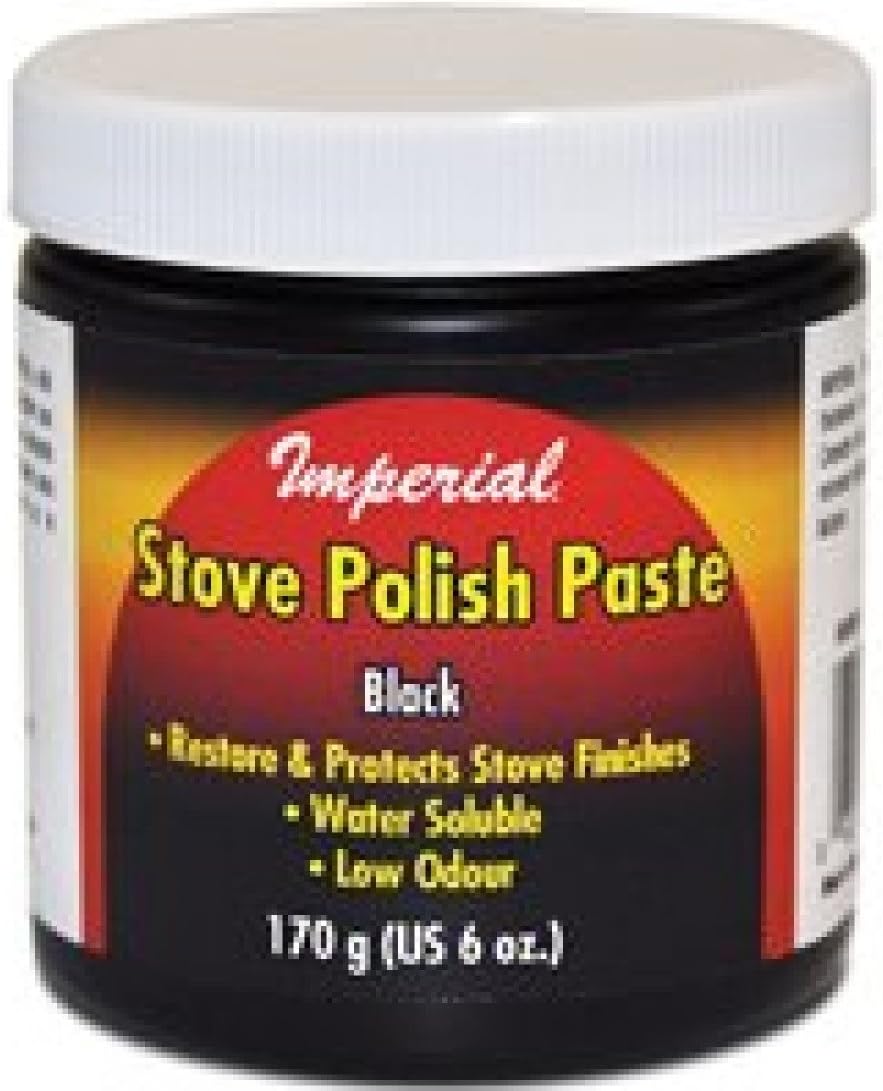 Imperial KK0059 Stove Polish Paste, Black, 6oz. Jar