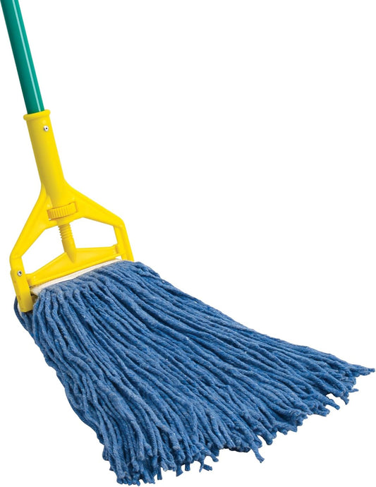 Winco Poly-Cotton Blend Commercial Mop Head, Cut End, 24 Ounce, White