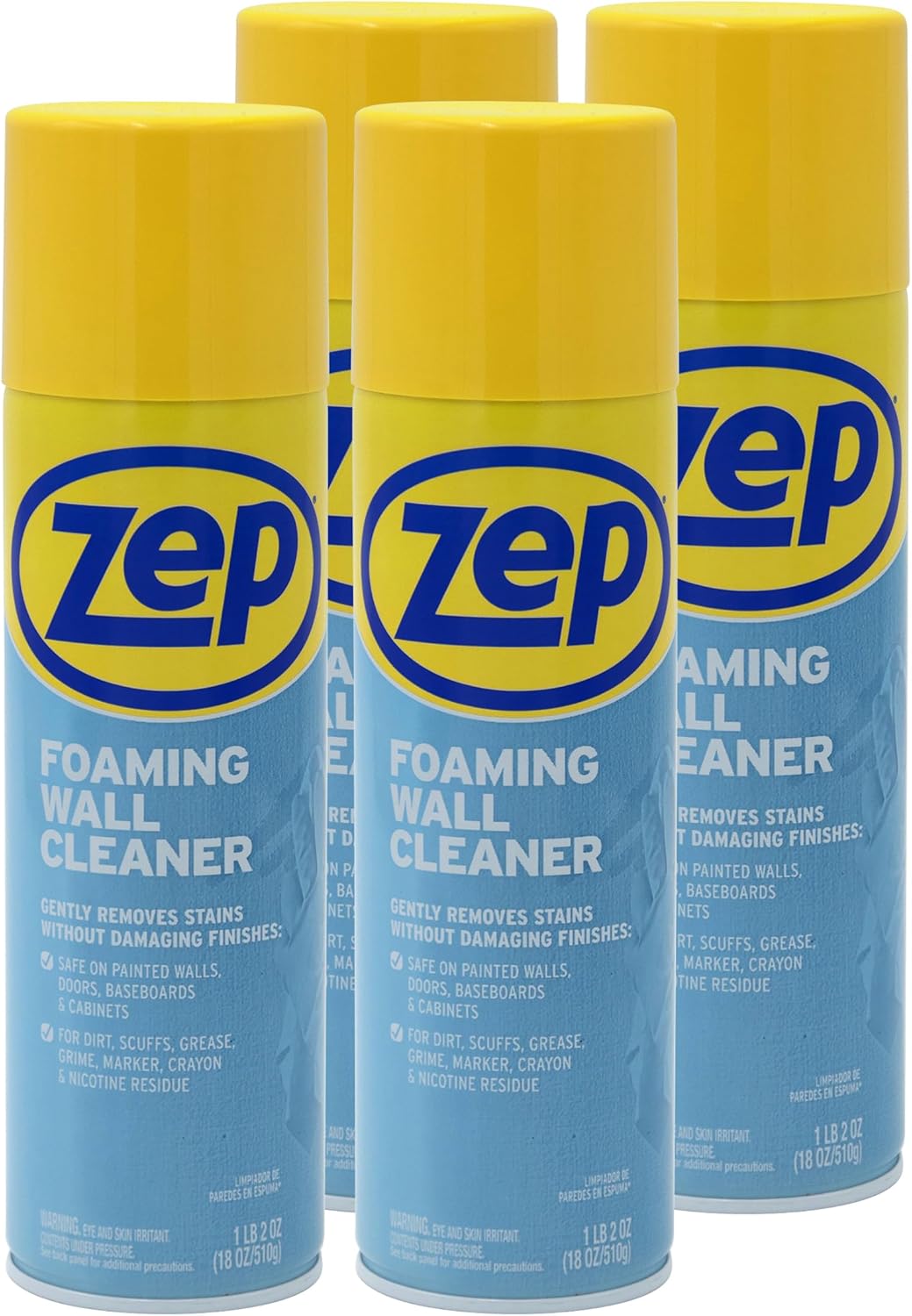 Zep ZUFWC18 Foaming Wall Cleaner, 18 oz, Clear