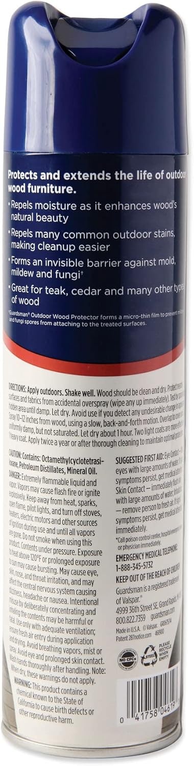 Guardsman Weather Defense Outdoor Wood Furniture Protector - 10 oz - Repels Moisture and Stains - 461900