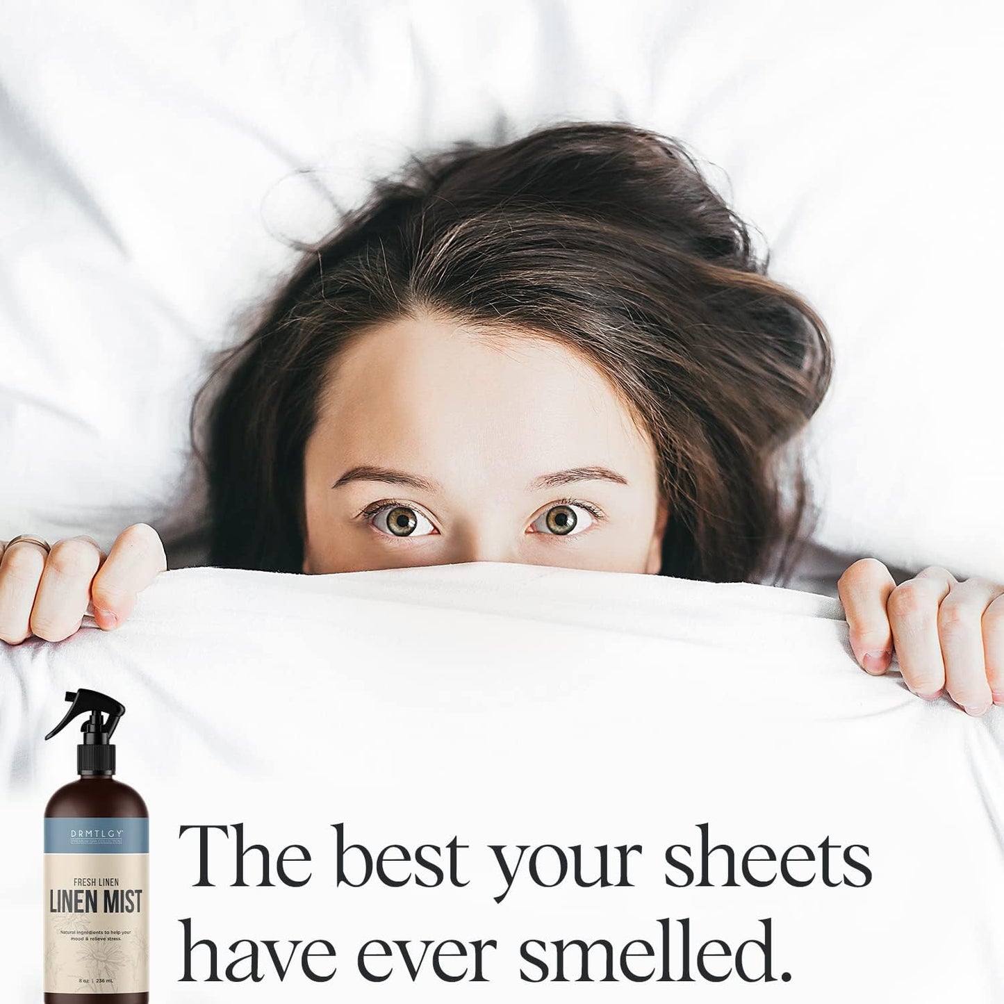 DRMTLGY Natural Lavender Linen Mist and Room Spray. Pure Lavender Essential Oil and Chamomile Pillow Spray, and Fabric Aromatherapy Spray, 8 oz