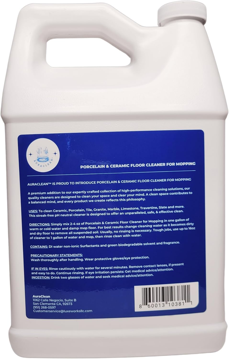 Porcelain & Ceramic Tile Floor Cleaner - Mop Soap Concentrate for mopping - Streak-Free Clean, Ph Neutral and non-Toxic - Safe for Marble, Travertine, Limestone - 32 fl oz (1-qt)