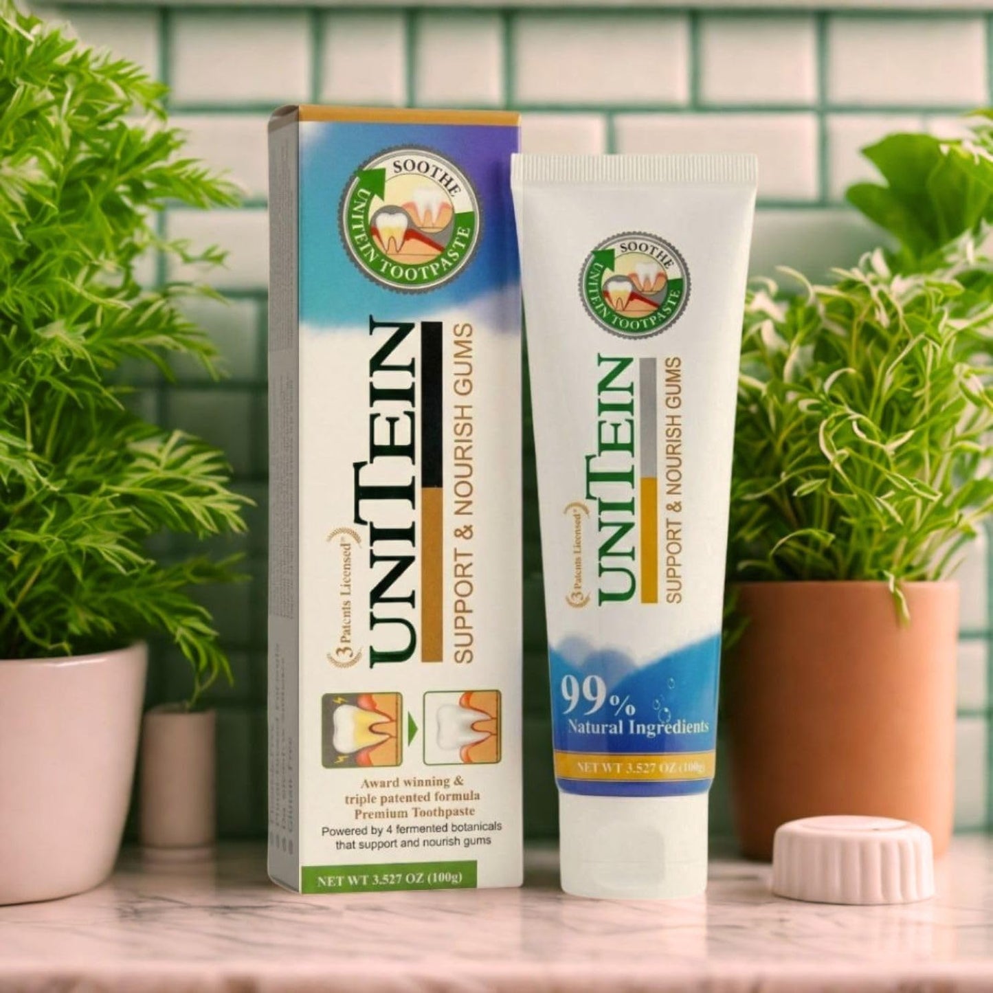 Gum Restore Toothpaste, Improves and protects damaged & bleeding gums, Breaks Down Plaque, Resists Tarter, Plant-based Formula, 99% Natural Ingredients, Free of Fluoride, Triclosan, Microbeads