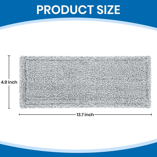 3 Pack Microfiber Mop Pads, Replacement Mop Cleaning Pads for Mop Bucket Set (ASIN:B0D7HCH1KS), Pack of 3 Refills 13inch - Grey