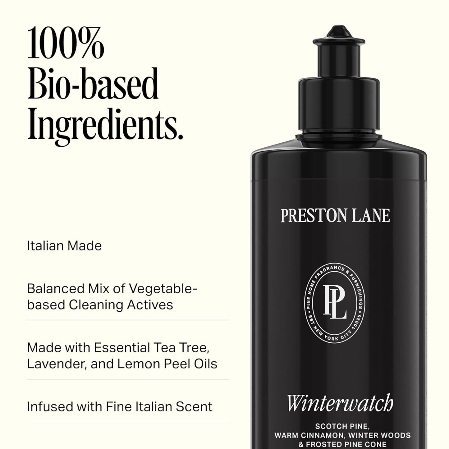 Preston Lane Luxury Dish Soap, Mayfair Scent | Plant Powered Formula with Essential Oils | Tough on Grease, Gentle on Hands | Vegan, Cruelty Free, Clean Ingredients