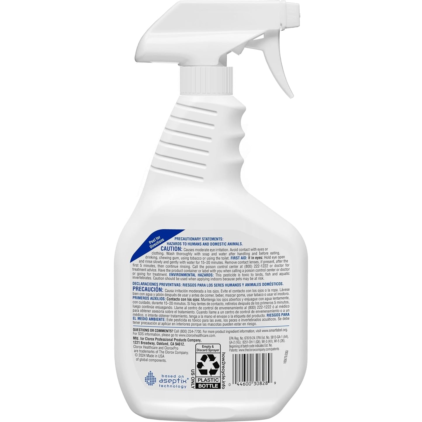 Clorox® Healthcare® Hydrogen-Peroxide Cleaner/Disinfectant, 32 Oz Bottle, Case Of 9