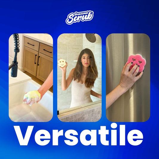 6 Double Side, Amazonas Scrub, Your New Cleaning Essential! This 6-Pack of Double-Sided Scrubber and Sponge is Designed to Simplify Your Cleaning Routine (6 Scrub sponges)