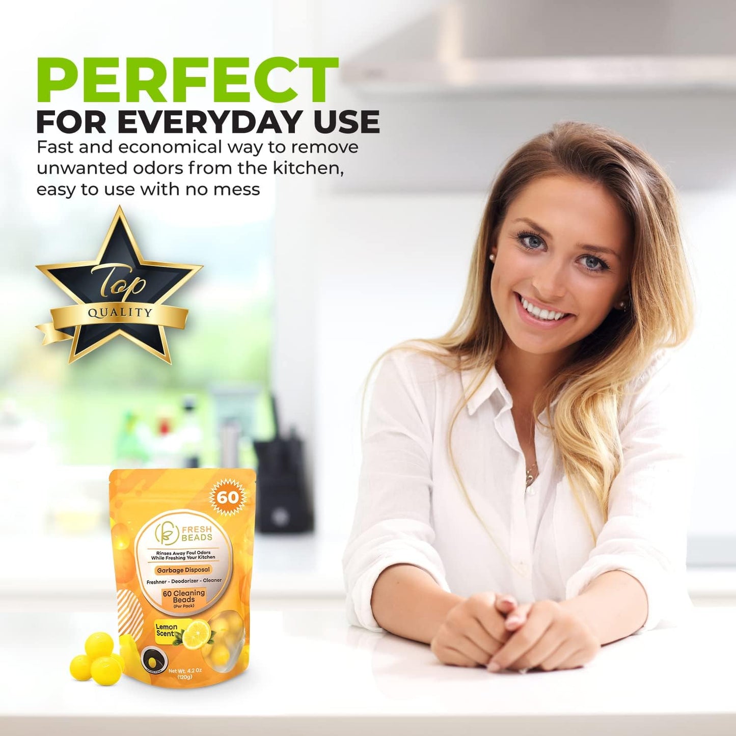 60-Count Sink Garbage Disposal and Drain Cleaner Pods, Freshener & Deodorizer Lemon Scent Capsules