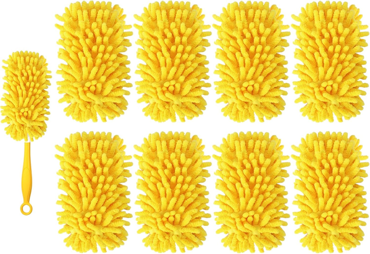Reusable Duster Refill Compatible with Swiffer Hand Duster - 360 Heavy Duty Dusters Refills - Microfiber Ceiling Fan Duster for Swiffer Dusters Extended Handle, 4 Pack(Handle is Not Included)