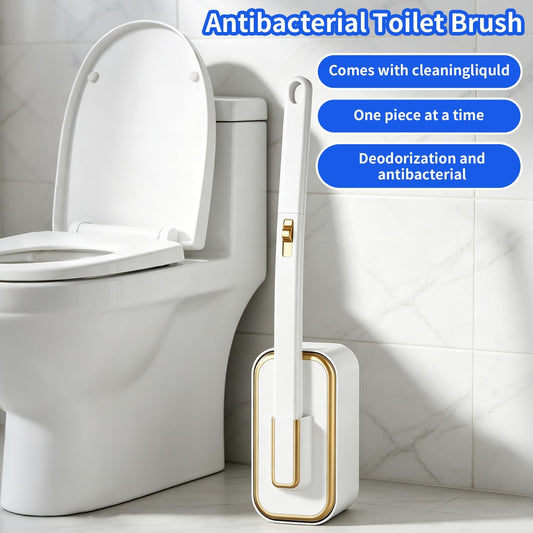 Disposable Toilet Brush Cleaning Kit with 48 Refill Heads, Holder & Storage Caddy, Wall-Mounted Toilet Bowl Wand Scrubber for Bathroom (Disposable Toilet Brush)