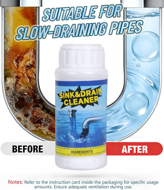Drain Cleaner Shower Sink Cleaner New - Powerful Pipeline Dredging Agent, Kitchen Unblocker, Sink and Drain Cleaner for Kitchen Toilet(6PCS)