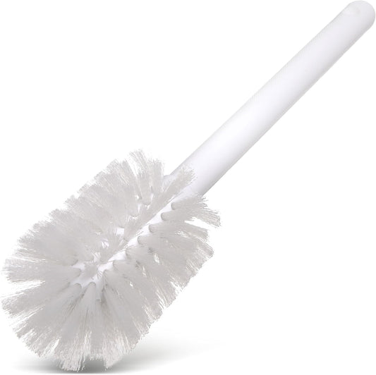 SPARTA Large Water Bottle Brush Ideal for Wide-Mouth Jars, Bottles and Tumblers, Dishwashing Tool with Handle for Home and Commercial Kitchens, Plastic, 12 Inches, White