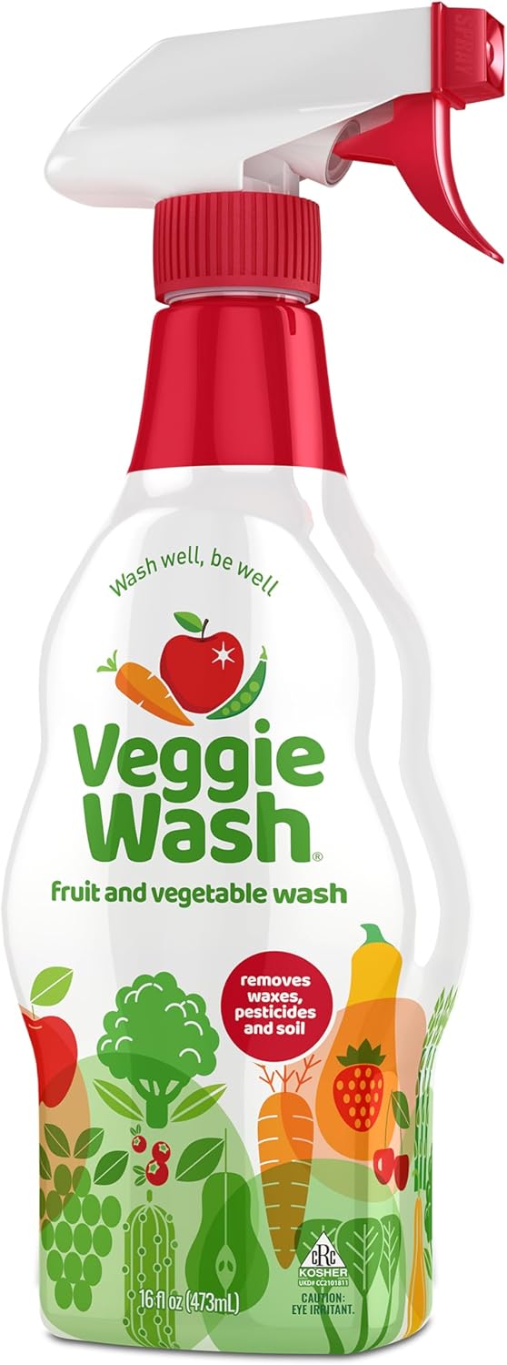 Veggie Wash Fruit & Vegetable Wash, Produce Wash and Cleaner, 16-Fluid Ounce, Pack of 2, Packaging May Vary