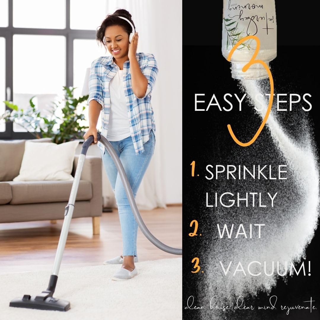 | Carpet Odor Eliminator & Deodorizing Powder | Bright Lemon Zest | Safe & Gentle for Households with Pets & Children