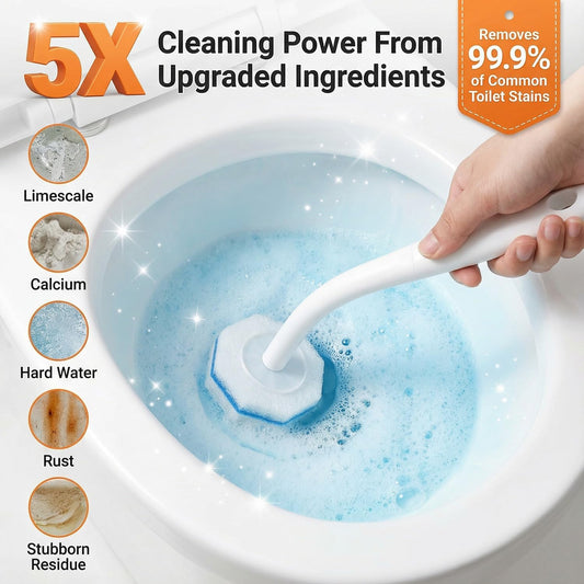 Disposable Toilet Wand Refills Compatible with Clorox, Deep Cleaning Push-Button Release Heads for Hygienic Bathroom Cleaning (30, count of 1)