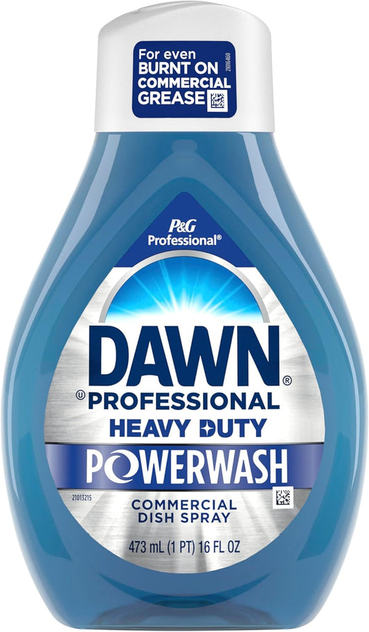 Dawn PRO Heavy Duty Powerwash, Bulk Foaming Dish Spray for Cleaning Burnt-On Grease in Commercial Kitchens, 16 fl oz (Case of 6)