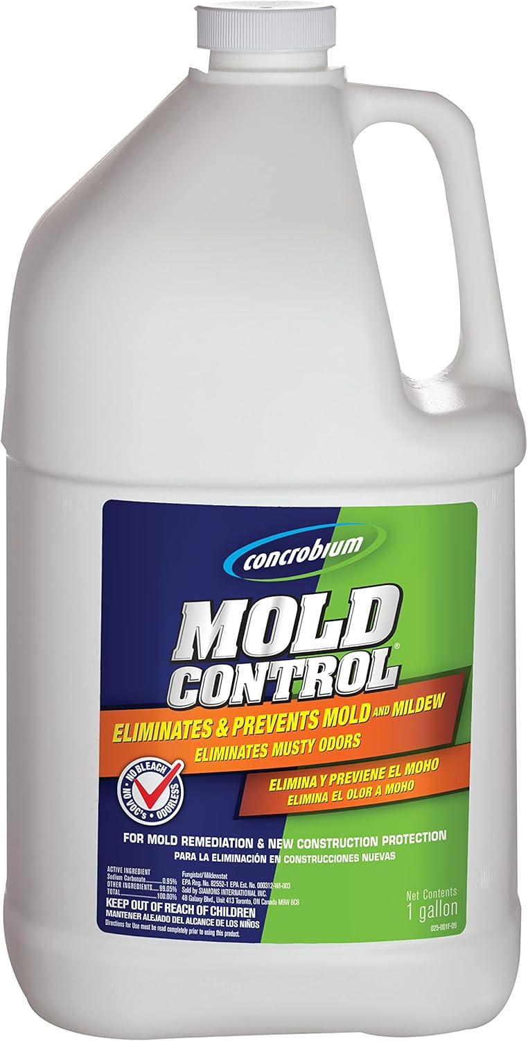 Concrobium Mold Control Spray, 32 oz, Mold and Mildew Cleaner for Hard Surfaces, Helps Eliminate and Prevent Mold and Musty Odors, No Bleach Formula for Indoor and Outdoor Use