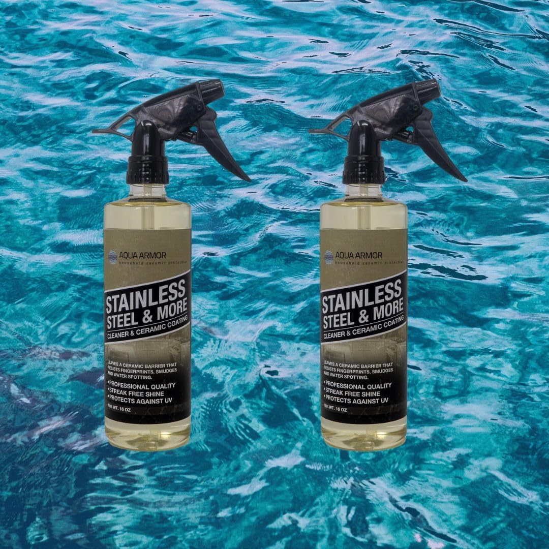 Stainless Steel and More - Stainless Steel Cleaner and Polish with Si02 Ceramic sealer to resist fingerprints, smudges and water spots
