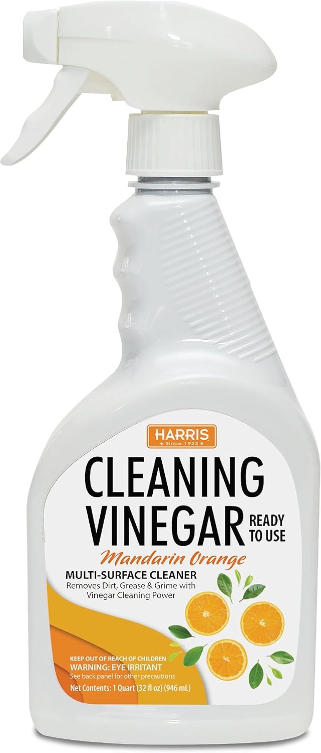 HARRIS Mandarin Orange Scent Concentrated All Purpose Cleaning Vinegar Liquid 32 oz
