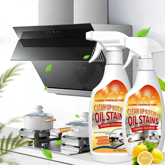 Heavy-Duty Kitchen Degreaser Spray, Multi-Purpose Foam Cleaner for Stovetops, Pans, Countertops & Appliances, Powerful on Grease and Oil Stains, No-Rinse Formula, 350ml/12oz, Lemon Scent(2 Pack)