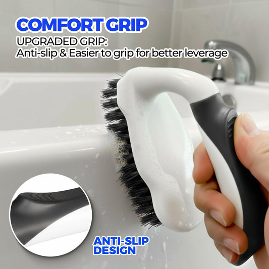 Scrub Brush - 6 Pack, Scrub Brushes for Cleaning, Heavy-Duty Scrub Brush, Stiff Bristles Cleaning Brush, for Kitchen, Bathtub, Floor and Wall Surfaces, Grey