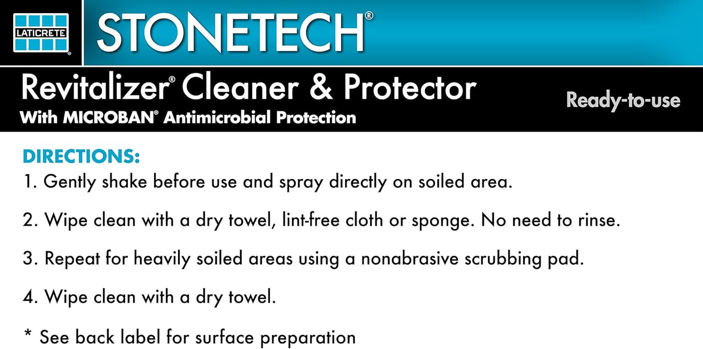 StoneTech Revitalizer Cleaner and Protector for Natural Stone Countertops and Surfaces, 24-Ounce Spray, Citrus Scent