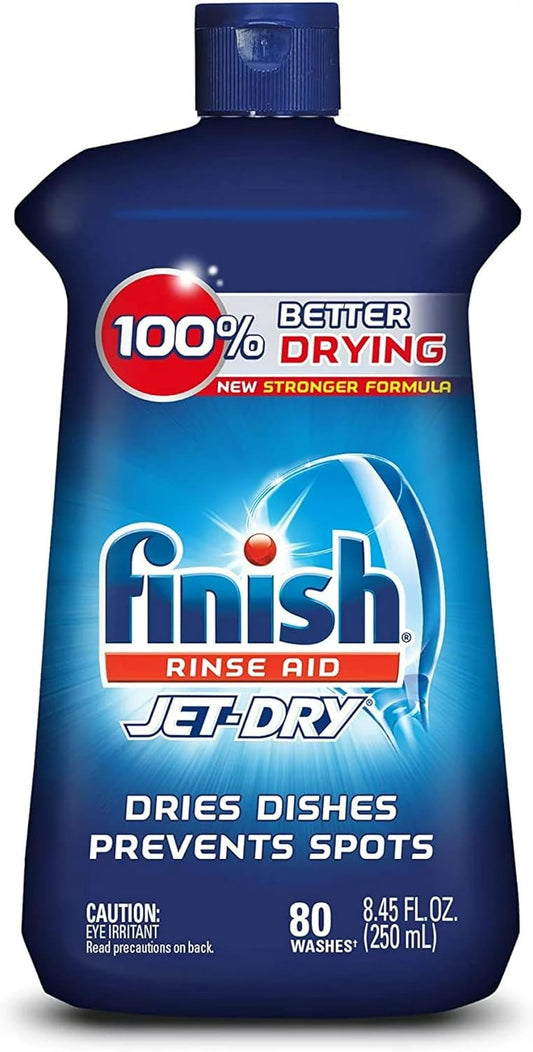 Finish Jet-Dry Rinse Aid, Dishwasher Rinse Agent & Drying Agent 8.45 oz ( pack of 8)