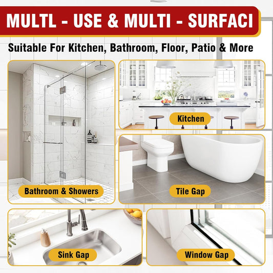 Tile Grout Repair Kit, 2 Pack White Grout Sealer for Shower, Bathroom, Tile, Kitchen, Waterproof Grout Cleaner Restore and Renew Floor, Tile Gaps, Joints, Lines