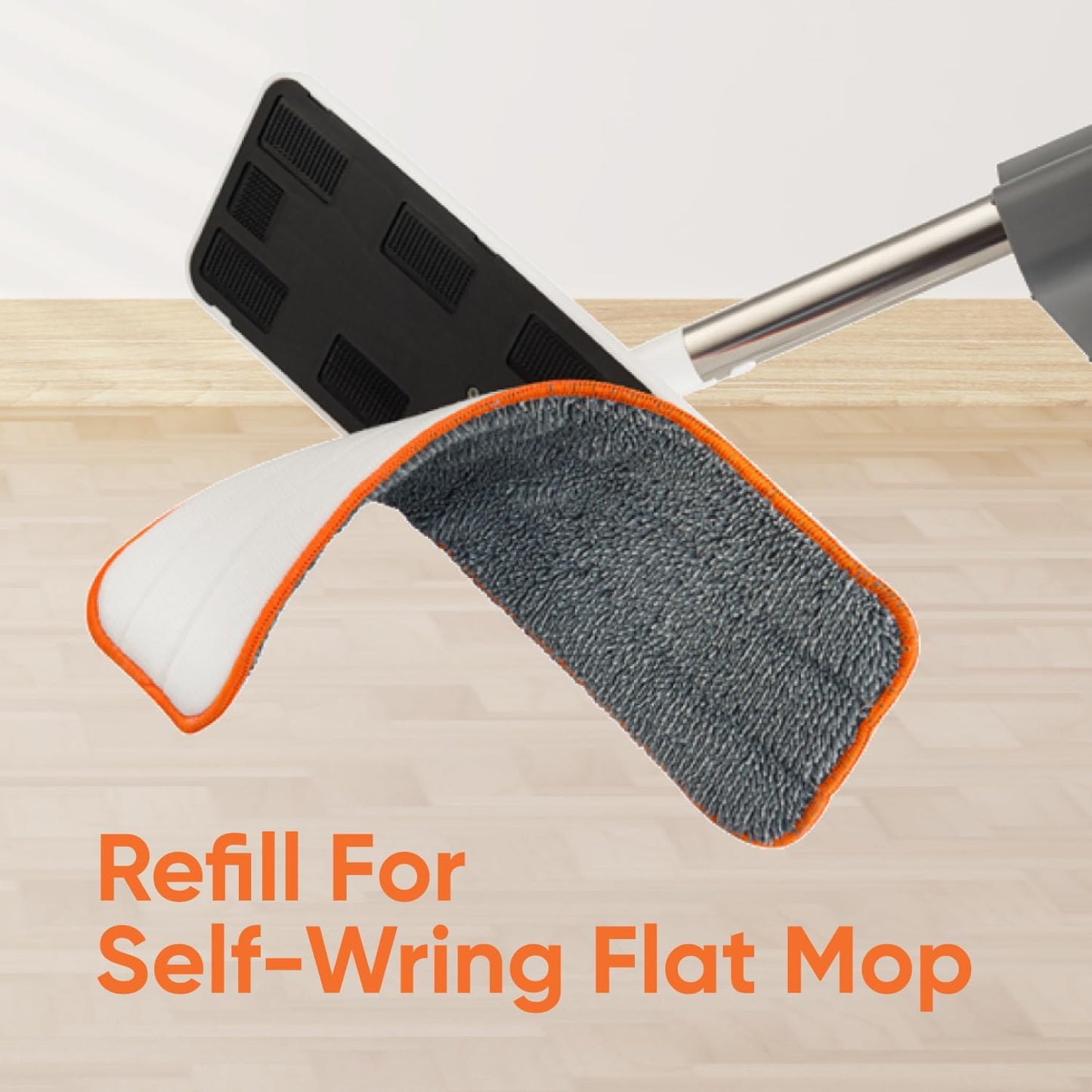 Superio Fold N' Go 10L Collapsible Mop Bucket with Wheels & Self-Wringing Microfiber Flat Mop - Portable, Hands-Free Cleaning Set for Home, Car, Kitchen, Bathroom, Hardwood & Tile Floors