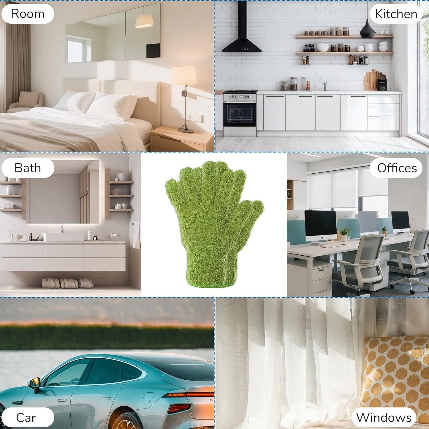 Microfiber Dusting Gloves for Plants Plant Dusting Gloves Gentle Leaf Shine & Cleaner for Houseplants Reusable Washable Cleaning Glove Mittens Indoor Mitt for Plants House Cleaning Car Blinds Lamps