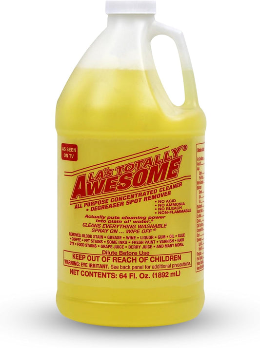 La's Totally Awesome All Purpose Cleaner Combo – 24 oz Spray + 64 oz Refill – Heavy Duty Degreaser & Multipurpose Cleaner for Home, Kitchen, Bathroom, Floors & More