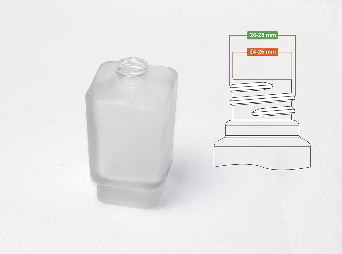 Kapitan Soap Dispenser Pump Head Replacement Spare for Standard 28/400 (26 mm - 28mm / 1.02 in-1.10 in) Neck Size, Stainless Steel Brushed Finish