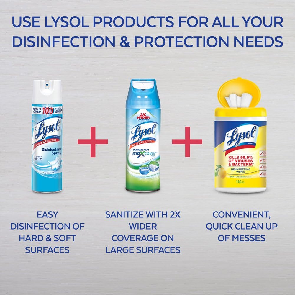LYSOL Disinfecting Wipes - Lemon & Lime Blossom To-Go Flatpack 15 ct. (Pack of 4)