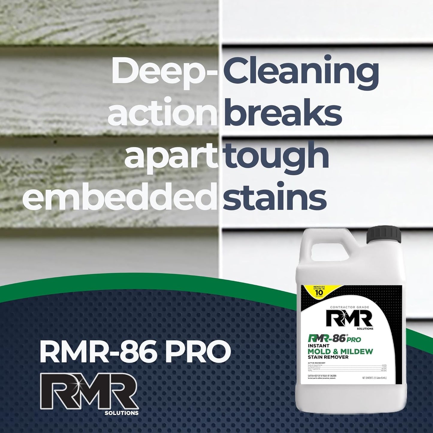 RMR-86 Pro Contractor Grade Mold Stain & Mildew Stain Remover Cleaning Solution, Professional Quality Formula, 1 Gallon
