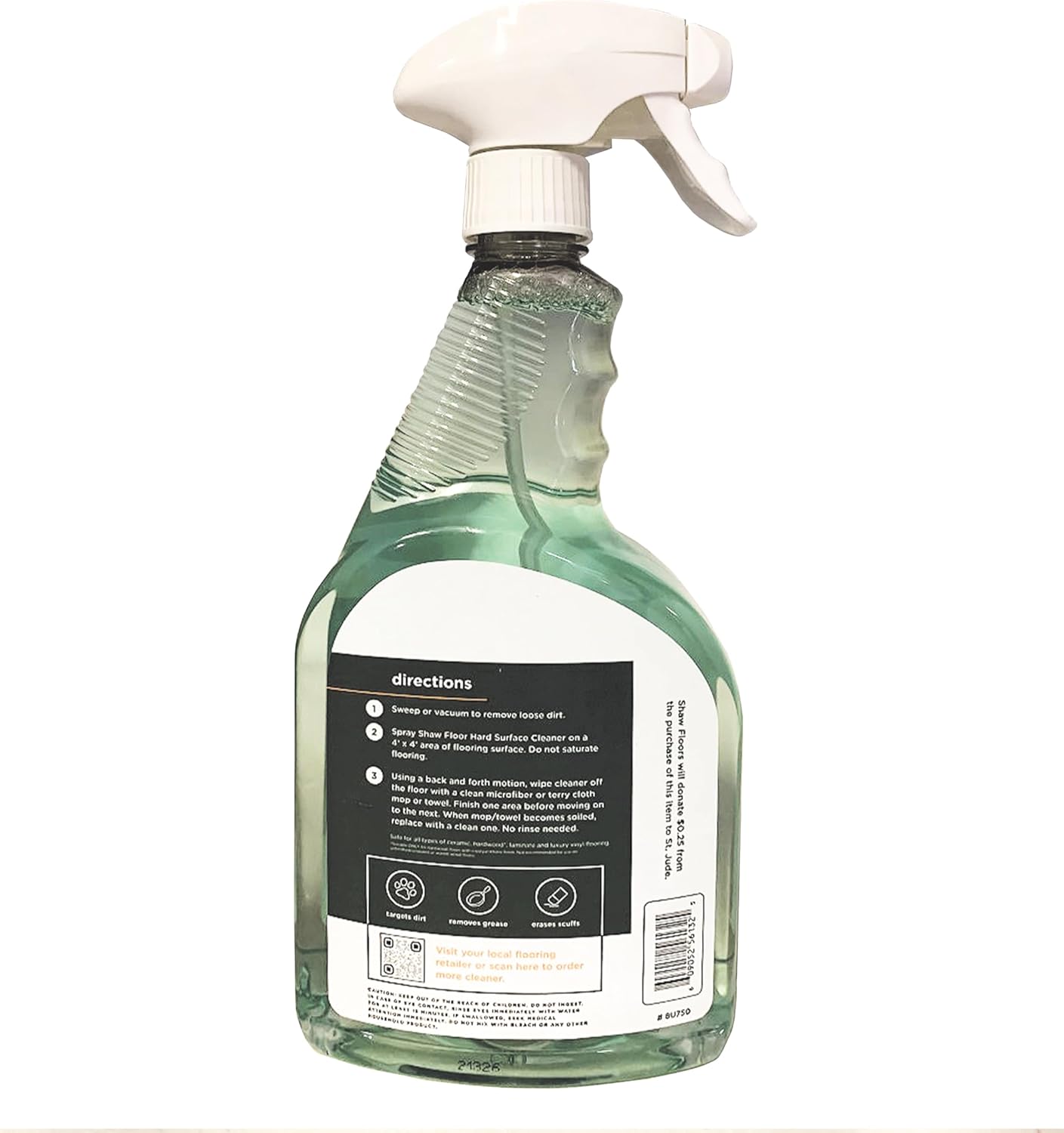 Shaw Floors Hard Surface Floor Cleaner for Ceramic Laminate Hardwood and Luxury Vinyl 32oz Spray