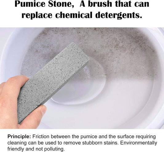 8 Pack Pumice Stone for Toilet Bowl Cleaning, Scouring Stick Remove Toilet Bowl Hard Water Rings, Calcium Buildup and Rust Suitable for Cleaning Toilet, Bathroom, Kitchen Sink, Grill(Gray