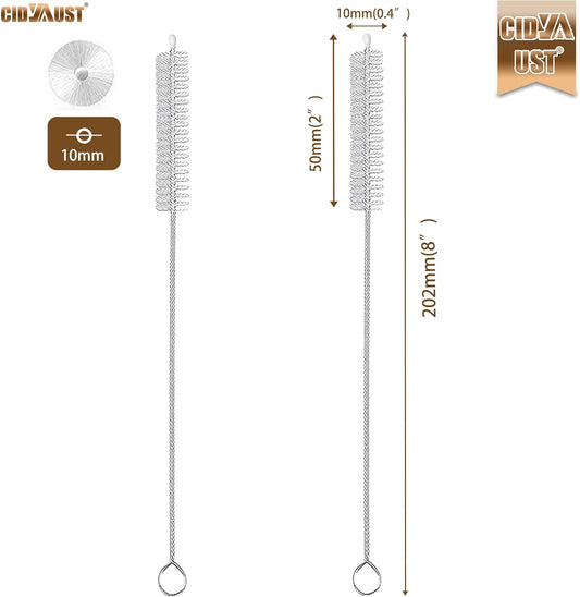 Straw Cleaner Brush, Straw Cleaning Brush by 304 Stainless Steel and Nylon Bristles, Hummingbird Feeders, Glass/Silicone Straws or Brush for Cleaning Straws.
