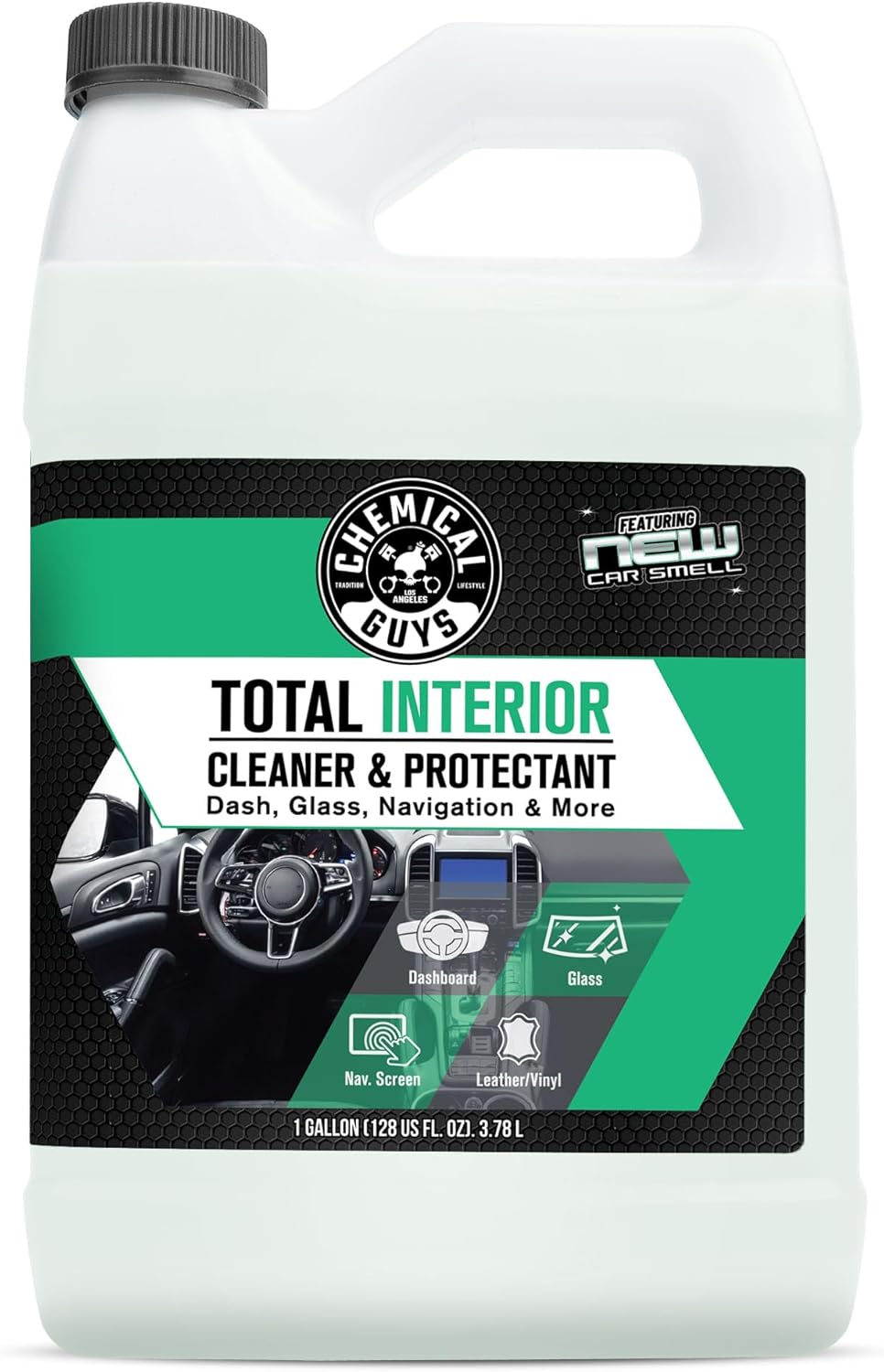 Chemical Guys Total Interior Cleaner & Protectant - Black Cherry, Car Cleaning Spray, Cleans and Protects Leather, Vinyl, Plastic, Rubber, and Glass, Safe for Trucks, SUVs, Jeeps, RVs & More - 16 oz