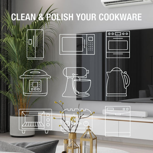 CleaningWipes for Microwaves and Cooktops, Easily Removes Food and Grime Buildup, Great for Home and Kitchen Use - 80 Count,Professional Grade Heavy-Duty Cleaning,Convenient Stove Cleaner