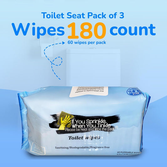 3 Pack Refill Pack Toilet Seat Wipes