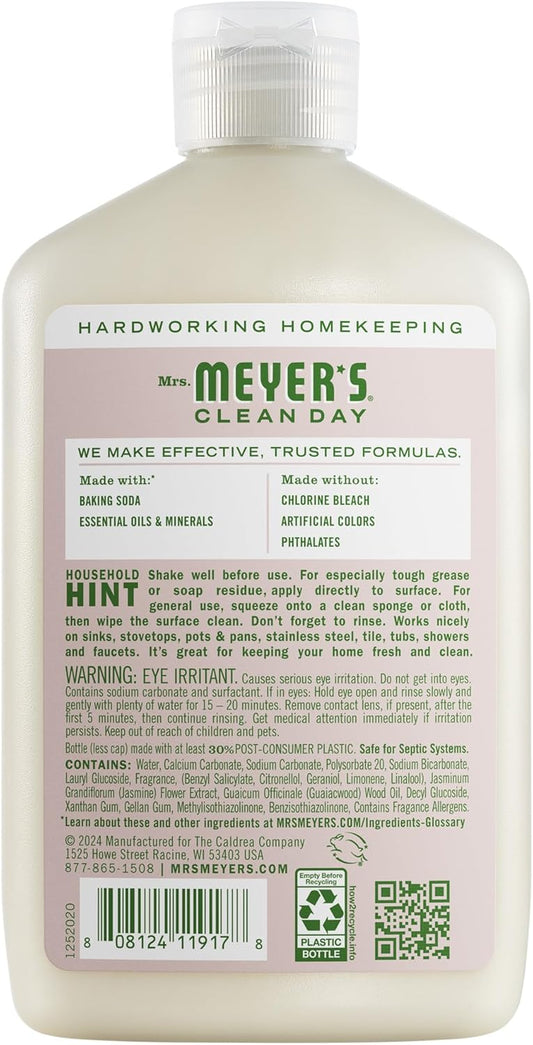 MRS. MEYER'S CLEAN DAY Baking Soda Cream Cleaner, Cuts Grease, Scratch-Free Polish, Apple Blossom, 16 Fl Oz, Pack of 1