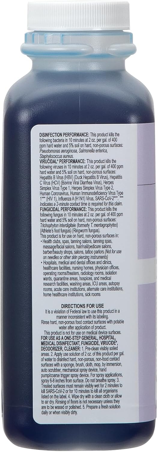 ForPro Total-Cide Disinfectant Solution, 2X Concentrated Formula, Hospital Grade Sanitizer & All Purpose Cleaner, 1 Gallon (128 Fl Oz)