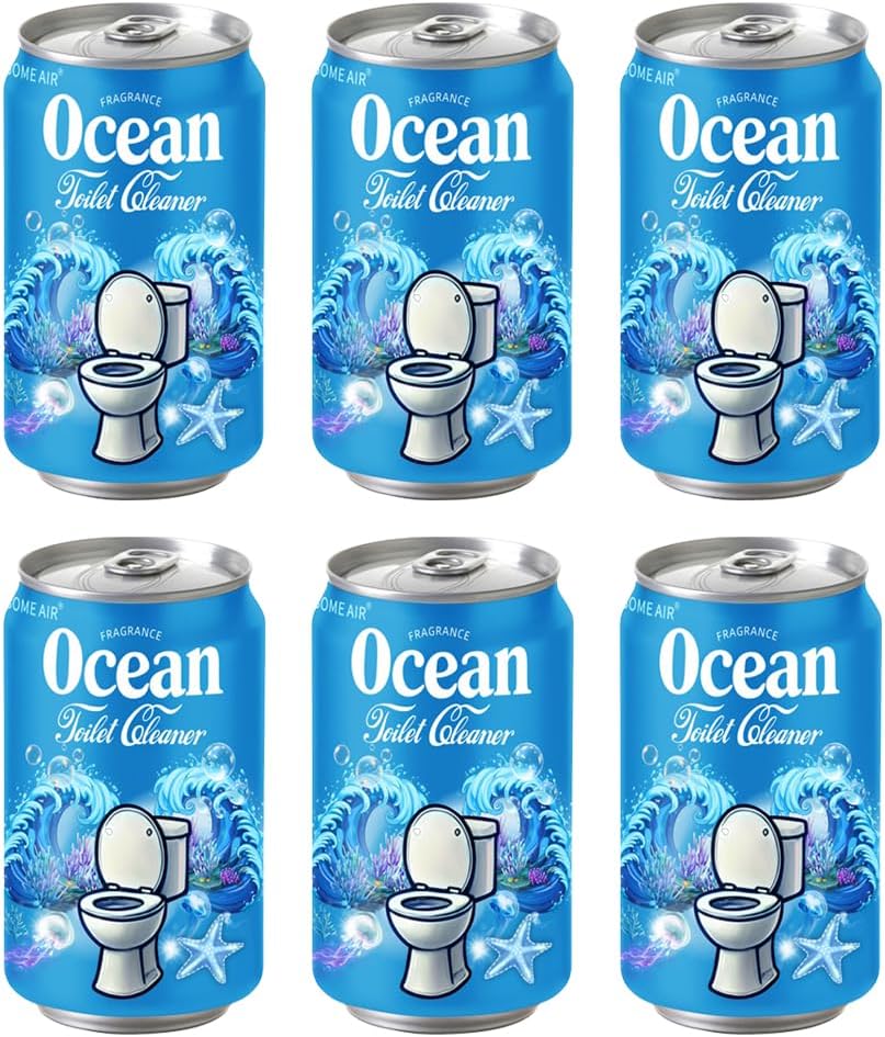 Beverage can Toilet Bowl Cleaner,Septic Toilet Bowl Tablets in Bottles, Automatic Long-Lasting Toilet Cleaner Bottle,Powerfully Cleans and Prevent Stain Build Up (Ocean, Jasmine, and Peach Scent)