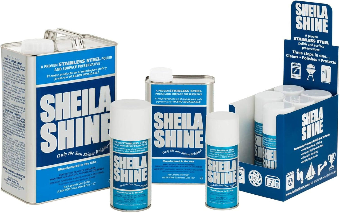 2 x 10oz Sheila Shine Stainless Steel Cleaner and Polish w/ Microfiber Cloth - Cleans, Polishes & Protects Kitchen Appliances, Refrigerators, Sinks, Ovens & Grills - Stainless Cleaner for Appliances