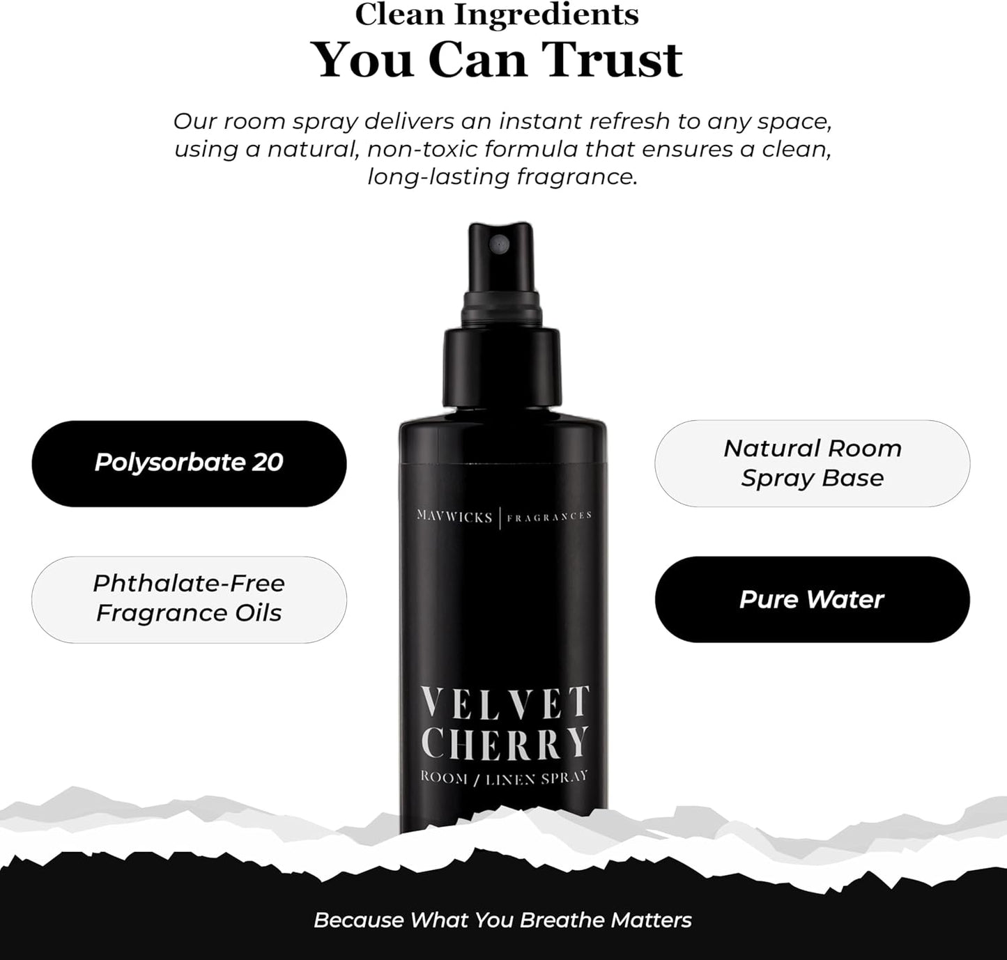 Mavwicks Fragrances - (Luxe) Linen & Room Spray (8oz) – Bedroom & Home Fragrance Mist, Long-Lasting Freshness To Brighten Up Your Space, Fabric & Air Freshener, Aromatherapy Scent Spray